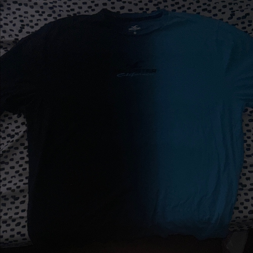 Hollister Black and Blue Long Sleeve Tee